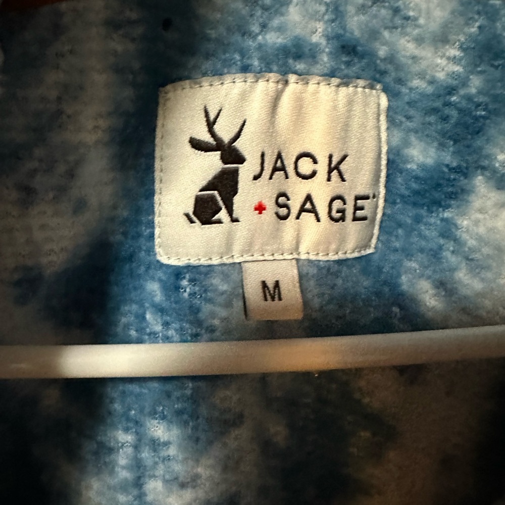 Jack and Sage Pines Blue Sherpa Quarter Zip Size M - Picture 2 of 3